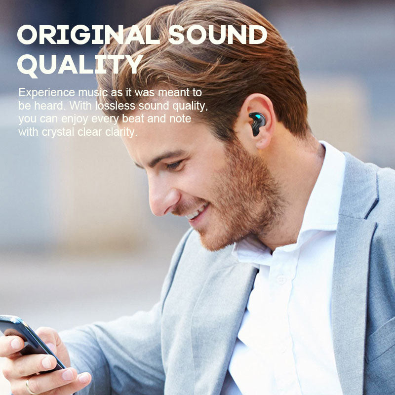 Digital Display Mini Noise Cancelling Bluetooth Headphones