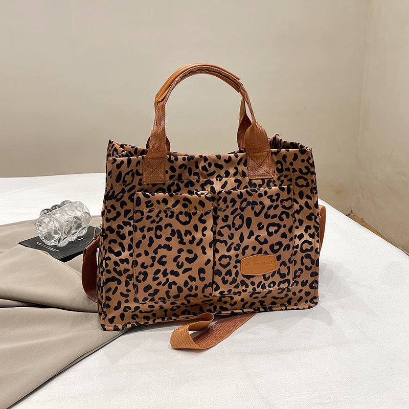 🐾Leinwandtasche mit Leopardenmuster👜